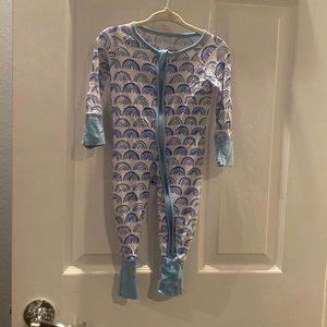 Little sleepies 0-3 month blue rainbow